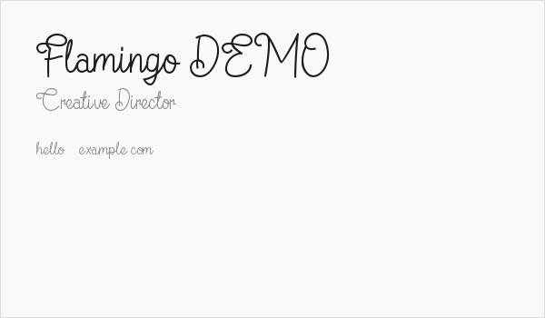 Flamingo DEMO Business Card