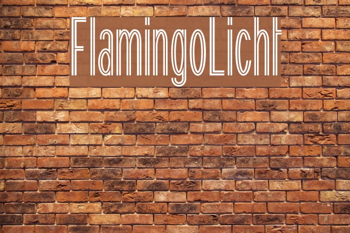 FlamingoLicht Font examples