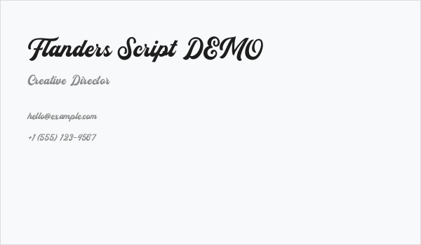 Flanders Script DEMO Business Card