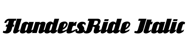 FlandersRide Italic Font
