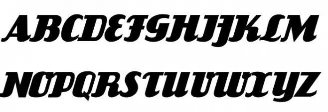 FlandersRide Italic फ़ॉन्ट अपरकेस