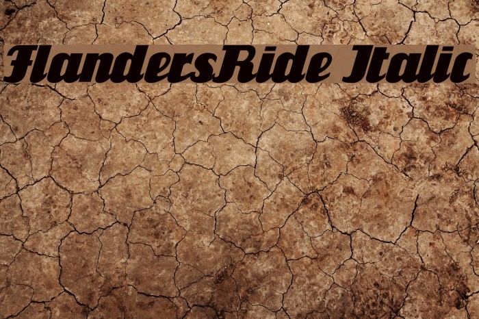 FlandersRide Italic Font examples