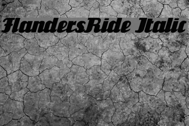 FlandersRide Italic Schriftart examples