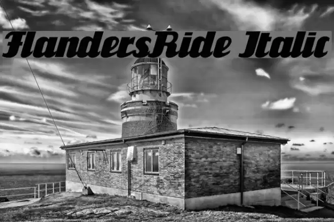 FlandersRide Italic Schriftart examples
