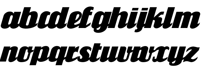 FlandersRide Italic Font LOWERCASE