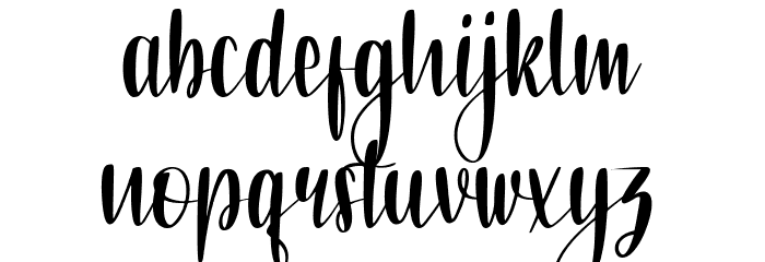 Flanela Monicha Font LOWERCASE