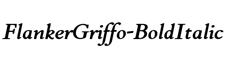FlankerGriffo-BoldItalic Font
