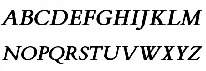 FlankerGriffo-BoldItalic Font Litere mari