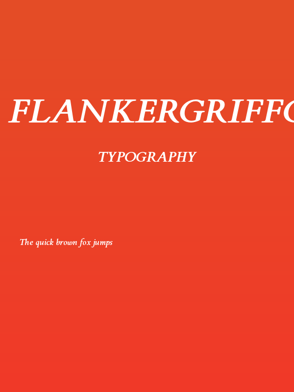 FlankerGriffo-BoldItalic Poster