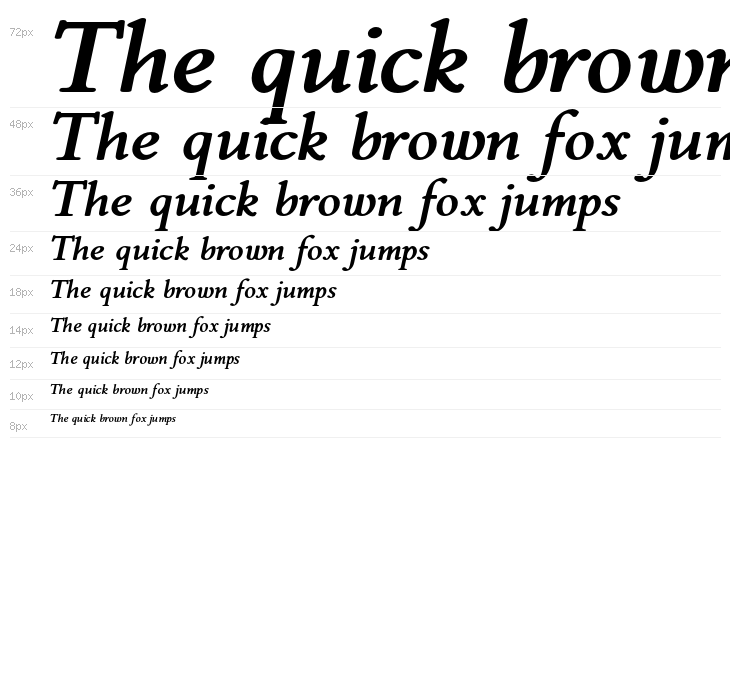 FlankerGriffo-BoldItalic Waterfall