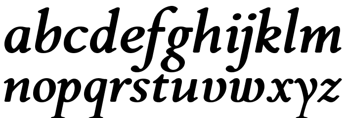 FlankerGriffo-BoldItalic Font LOWERCASE