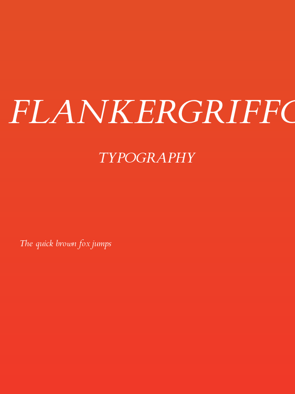 FlankerGriffo-Italic Poster