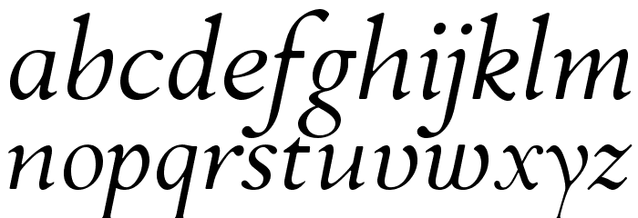 FlankerGriffo-Italic Font LOWERCASE