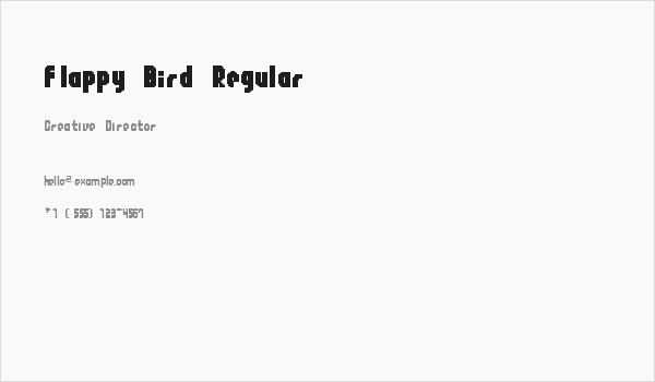 Flappy Bird Regular Business Card