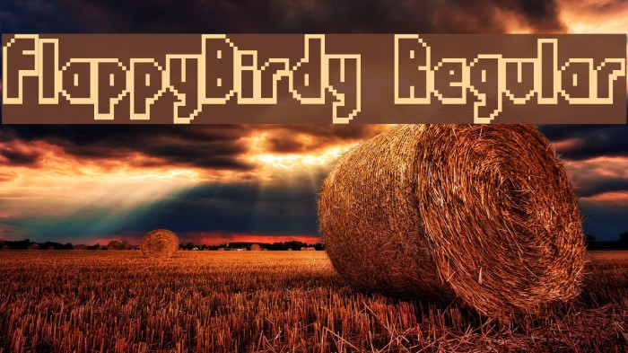 FlappyBirdy Regular Font examples