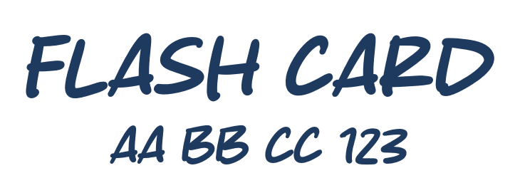 Flash Card Font Preview