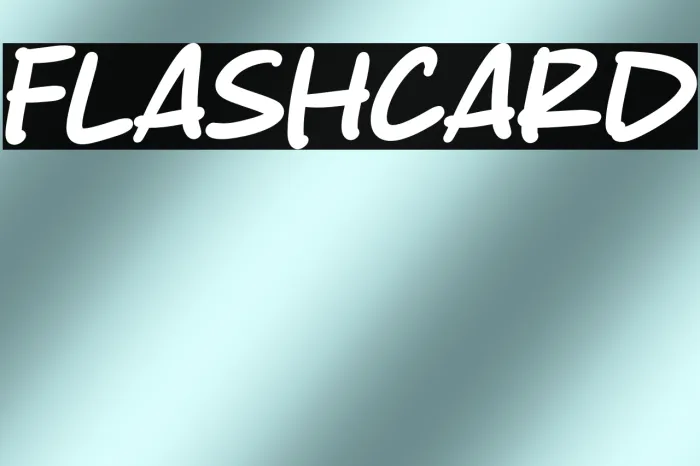 Flash Card Example 2