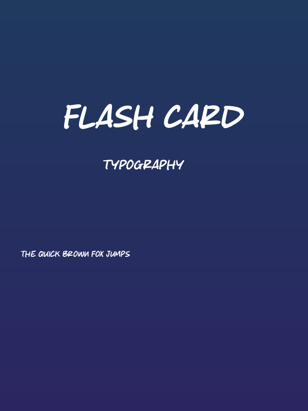 Flash Card Poster