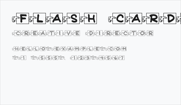 Flash Cards JL Business Card
