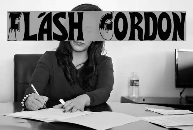 Flash Gordon Font examples