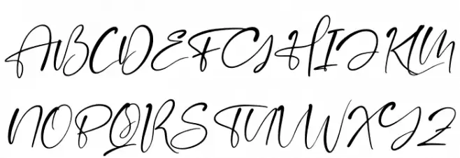 Flash Light Italic 字体 大写