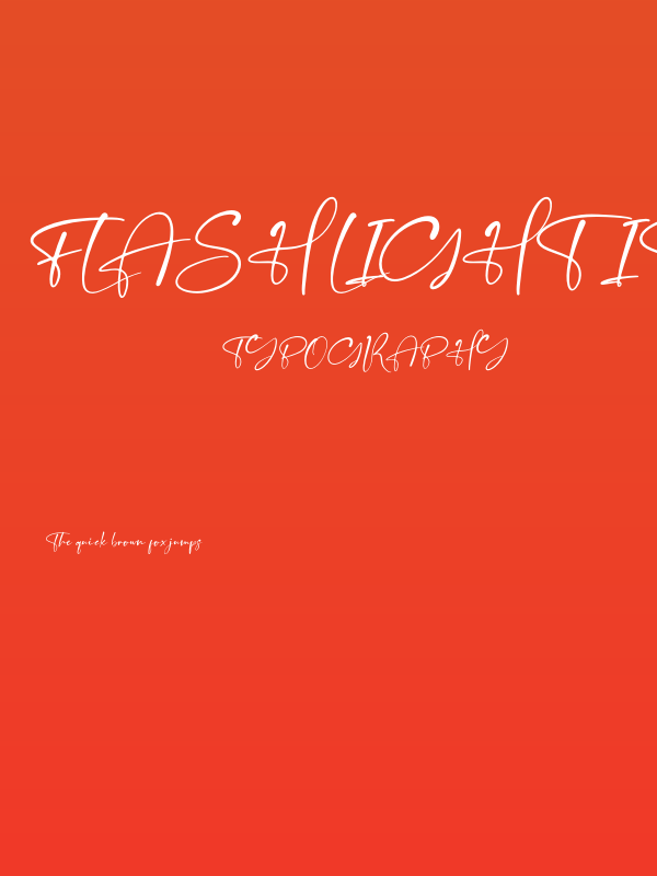 Flash Light Italic Poster
