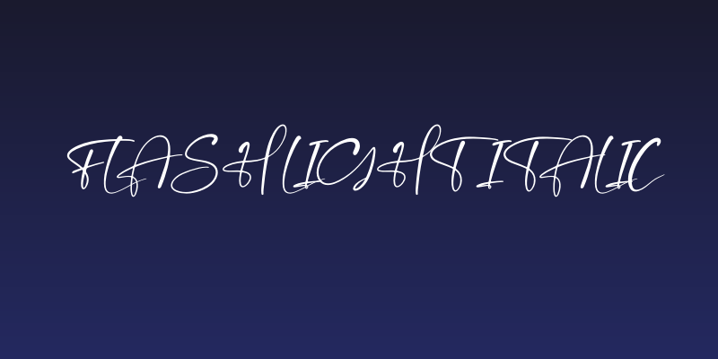 Flash Light Italic Social Header