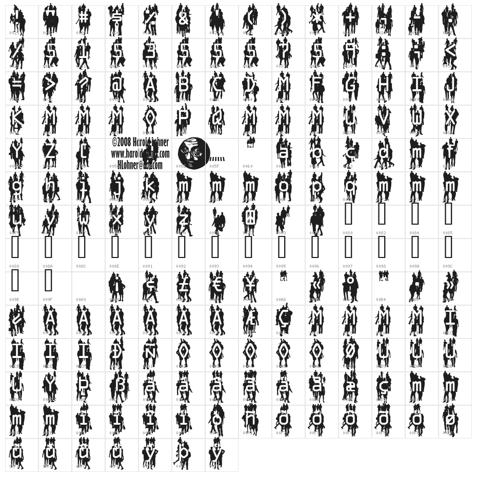 Flash Mob Demo Character Map