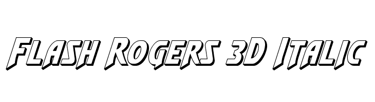 Flash Rogers 3D Italic  Fuentes Gratis Descargar