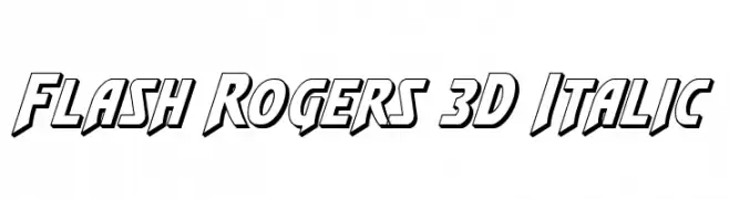 Flash Rogers 3D Italic  フリーフォントのダウンロード
