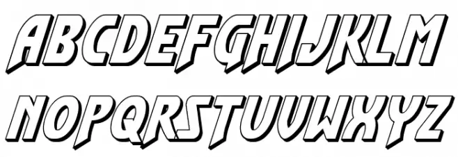 Flash Rogers 3D Italic خط أحرف كبيرة