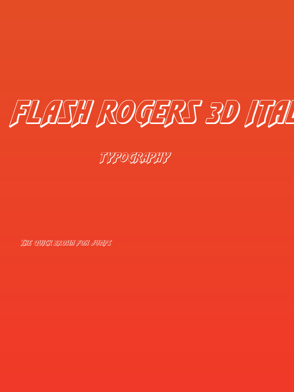 Flash Rogers 3D Italic Poster