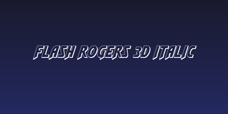 Flash Rogers 3D Italic Social Header