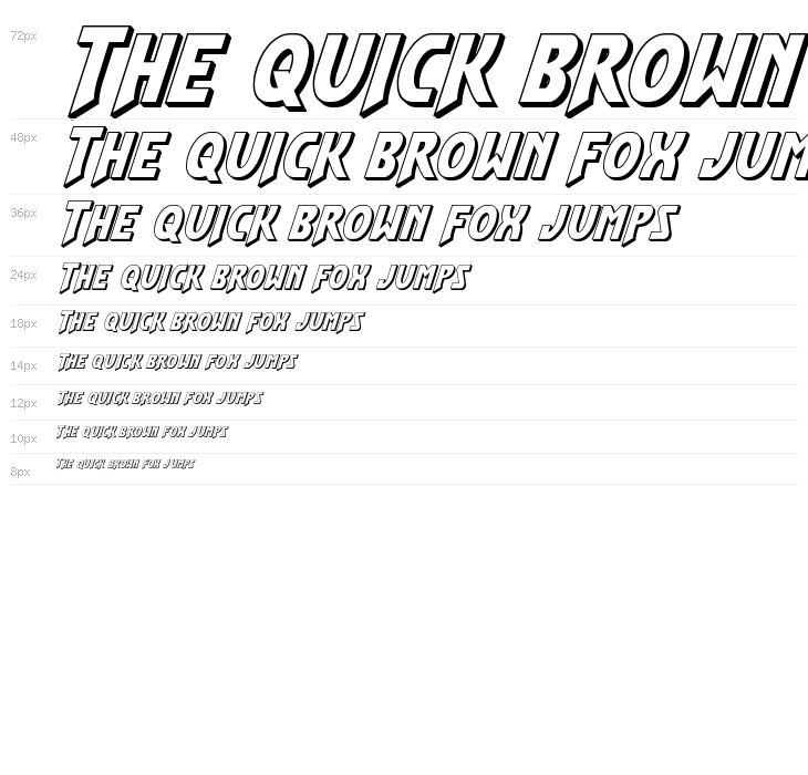 Flash Rogers 3D Italic Waterfall