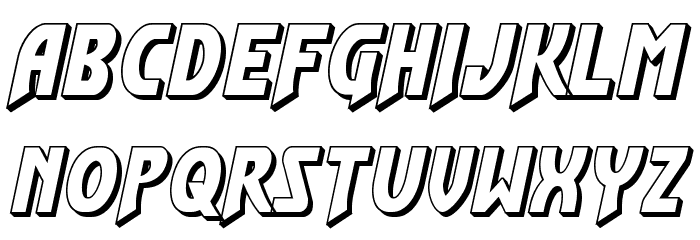 Flash Rogers 3D Font LOWERCASE
