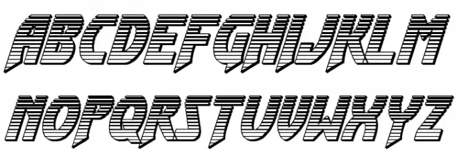 Flash Rogers Chrome Italic 字体 大写