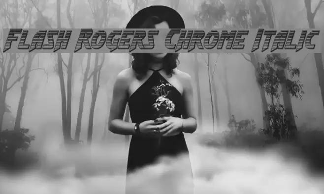 Flash Rogers Chrome Italic Font examples