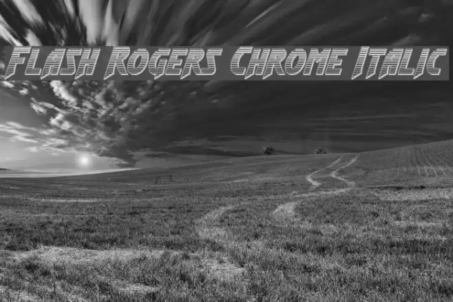 Flash Rogers Chrome Italic Font examples