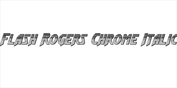 Flash Rogers Chrome Italic Logo