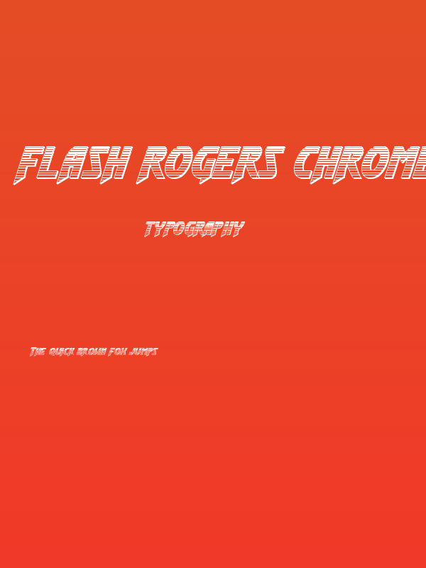Flash Rogers Chrome Italic Poster