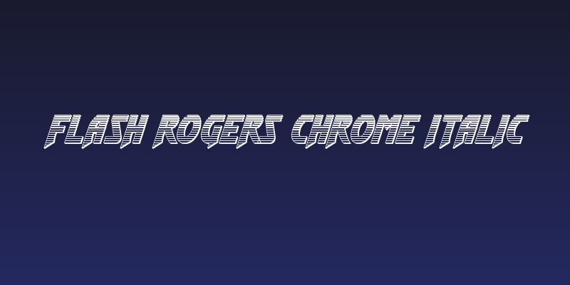 Flash Rogers Chrome Italic Social Header