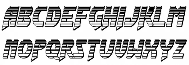 Flash Rogers Chrome Шрифта ВЕРХНИЙ