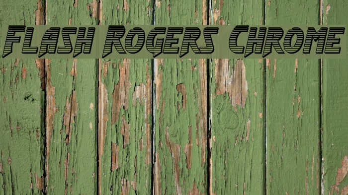 Flash Rogers Chrome Font examples