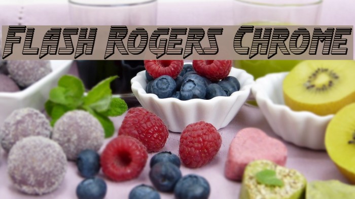 Flash Rogers Chrome Font examples