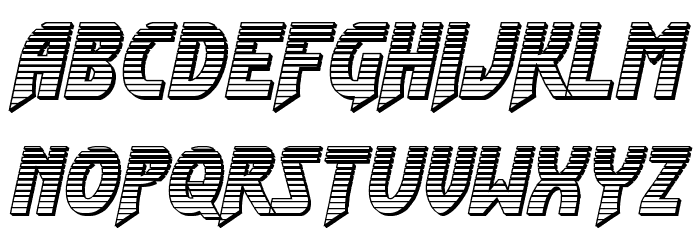Flash Rogers Chrome Font LOWERCASE