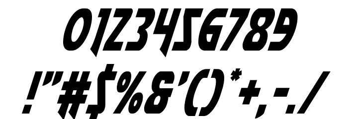 Flash Rogers Condensed Italic Font OTHER CHARS