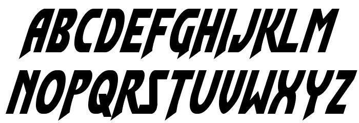 Flash Rogers Condensed Italic Font LOWERCASE