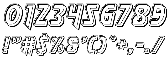Flash Rogers Engraved Font OTHER CHARS