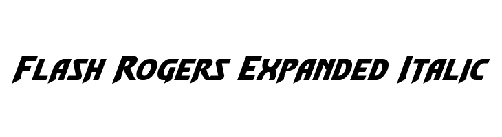 Flash Rogers Expanded Italic  Free Fonts Download