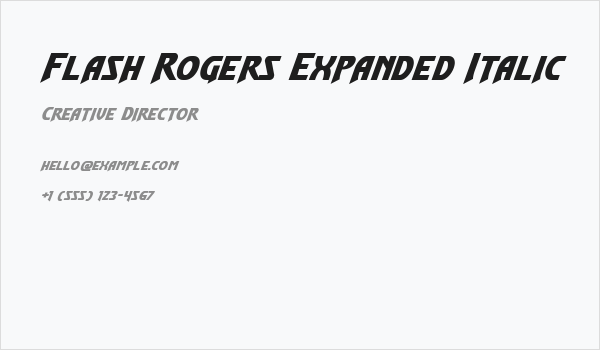 Flash Rogers Expanded Italic Business Card